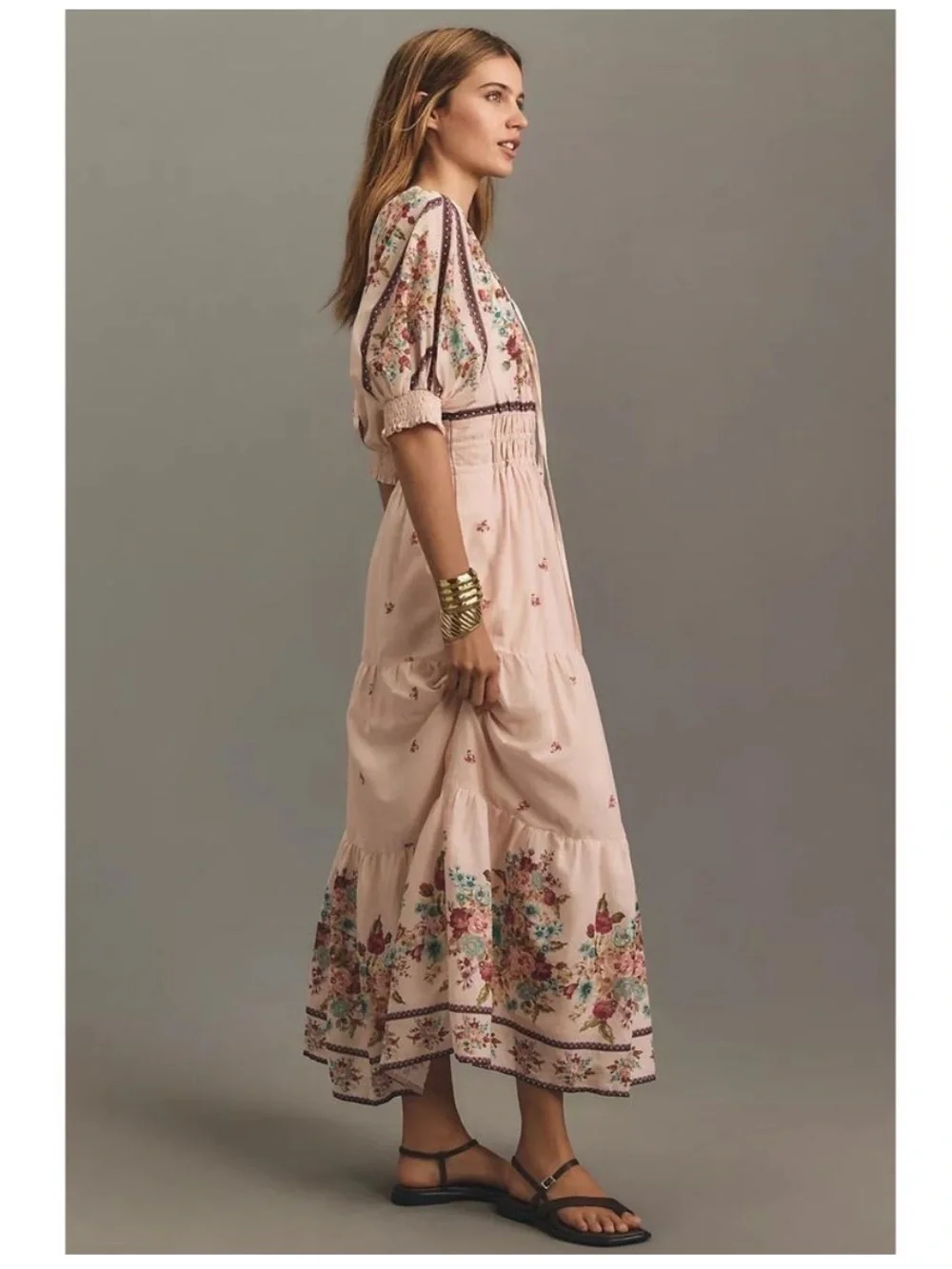 Anthropologie Somerset Puff Sleeve Maxi Dress - Picture 3 of 6